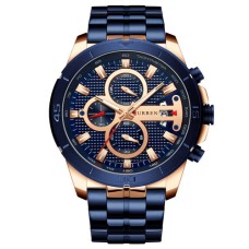 Годинник наручний Curren 8337 Blue-Cuprum