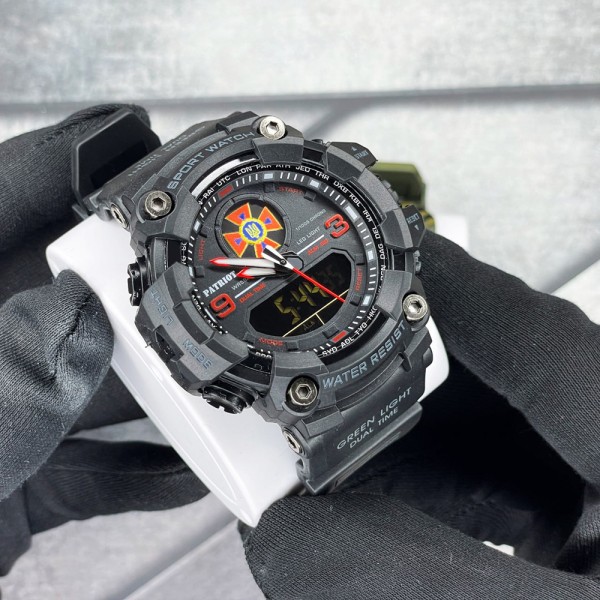 Часы наручные Patriot 001RDDSNS ДСНС Чорні з червоним + Коробка.