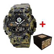 Годинник наручний Patriot 001CMGRPO Поліція Зелений камуфляж + Коробка.
