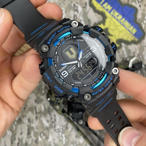 Patriot 001BUTRO ТРО Чорні з синім + Коробка