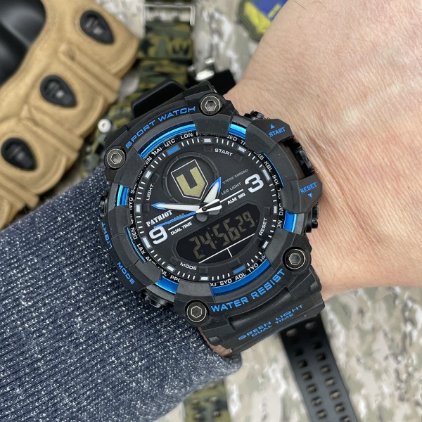 Patriot 001BUTRO ТРО Чорні з синім + Коробка