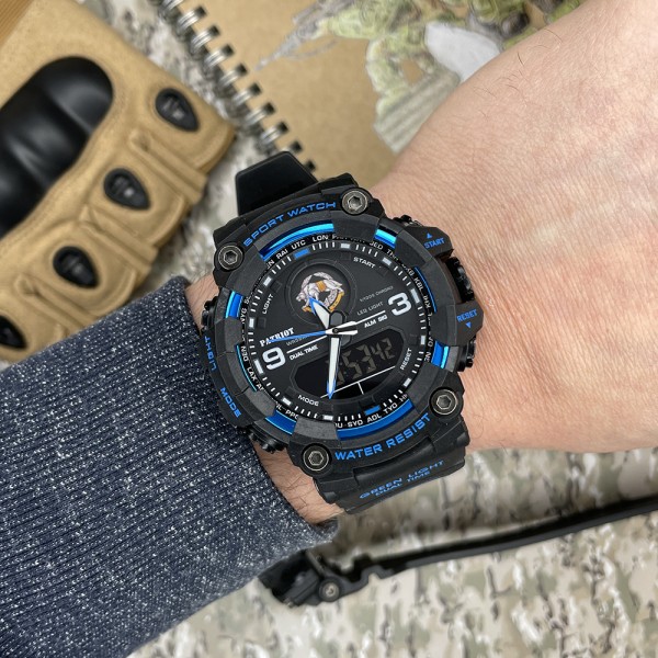 Patriot 001BUTRO ТРО Чорні з синім + Коробка