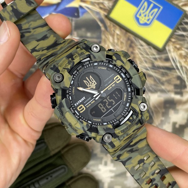 Patriot 001CMGRUAGD Тризуб золото Зелений камуфляж + Коробка.