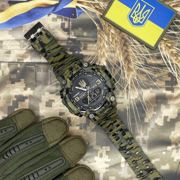 Patriot 001CMGRUAGD Тризуб золото Зелений камуфляж + Коробка.