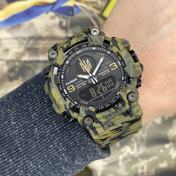 Patriot 001CMGRUAGD Тризуб золото Зелений камуфляж + Коробка.