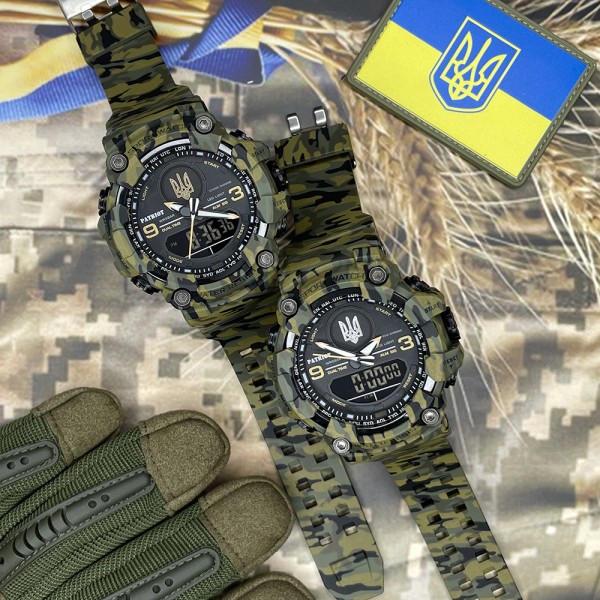 Patriot 001CMGRUAGD Тризуб золото Зелений камуфляж + Коробка.