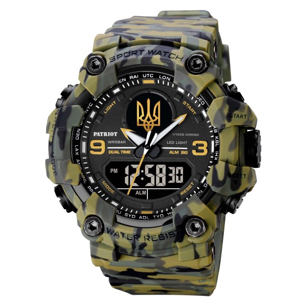 Patriot 001CMGRUAGD Тризуб золото Зелений камуфляж + Коробка.