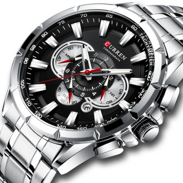 Curren 8363 Silver-Black