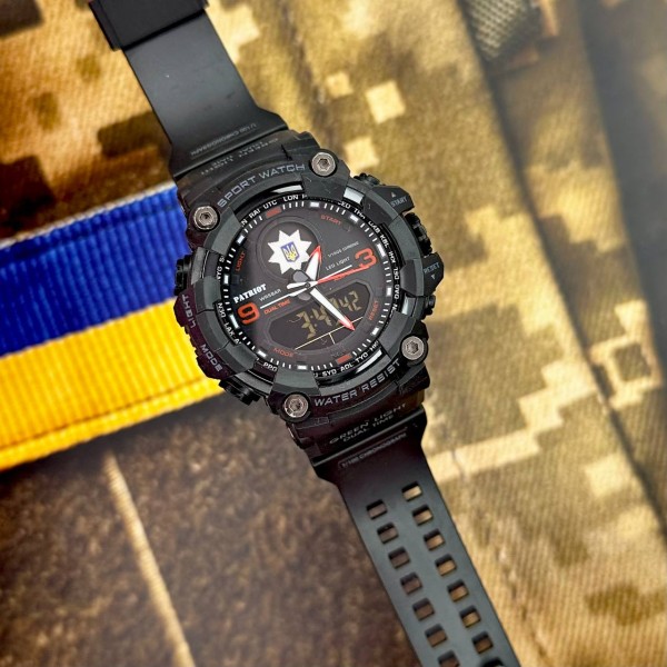 Patriot 001RDPO Поліція Чорні з червоним + Коробка.