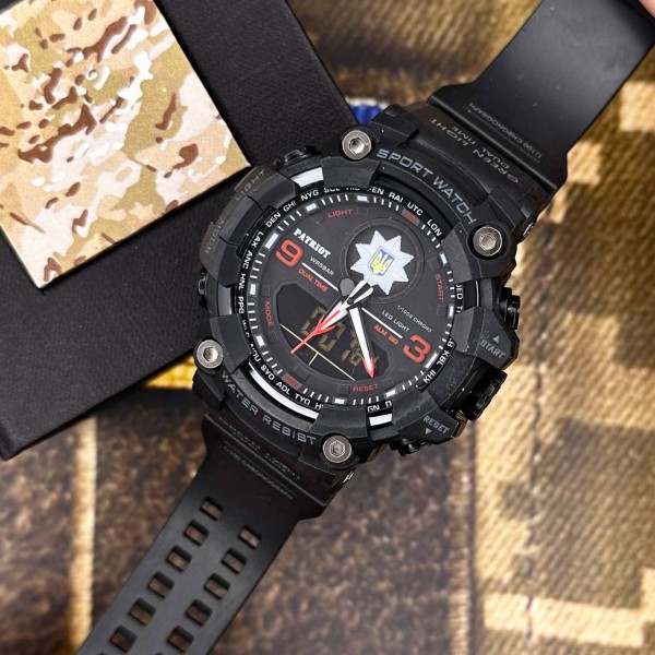 Patriot 001RDPO Поліція Чорні з червоним + Коробка.