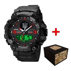 Годинник наручний Patriot 001RDUASI Patriot 001RDUASI Тризуб срібло Чорні з червон