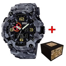 Годинник наручний Patriot 002CMGYSU ЗСУ Сірий камуфляж + Коробка.