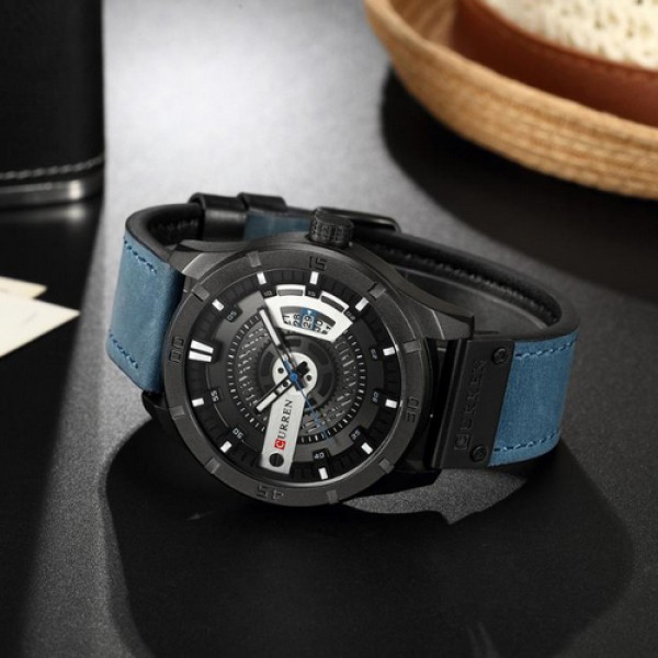 Curren 8301 Light Blue-Black