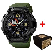 Годинник наручний Patriot 002AGUASI Тризуб срібло Зелені + Коробка.