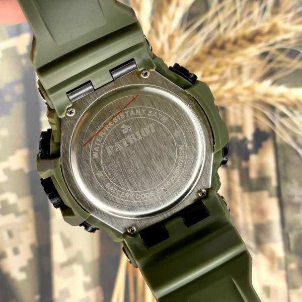 Часы наручные Patriot 002CMGRUAGD Тризуб золото Зелений камуфляж + Коробка.