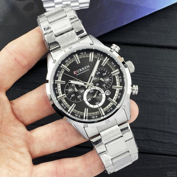 Curren 8355 Silver-Black