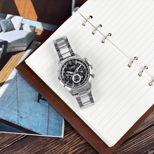 Curren 8355 Silver-Black