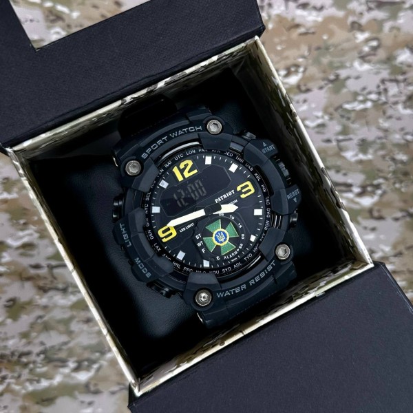 Годинник наручний Patriot 003BKDPS ДПС Чорні + Коробка.