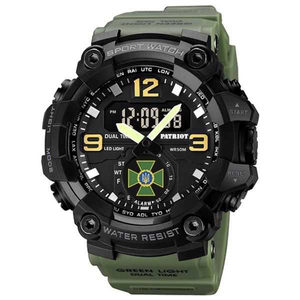 Годинник наручний Patriot 003AGDPS ДПС Зелені + Коробка.
