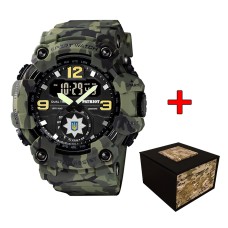 Годинник наручний Patriot 004CMGRPO Поліція Зелений камуфляж + Коробка