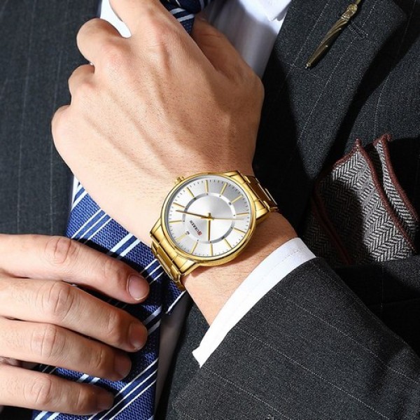 Curren 8385 Gold-White