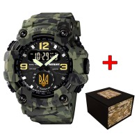 Часы наручные Patriot 004CMGRUAGD Тризуб золото Зелений камуфляж + Коробка.