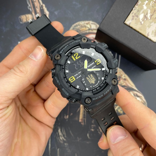 Patriot 004BKUAGD Тризуб золото Чорні + Коробка.