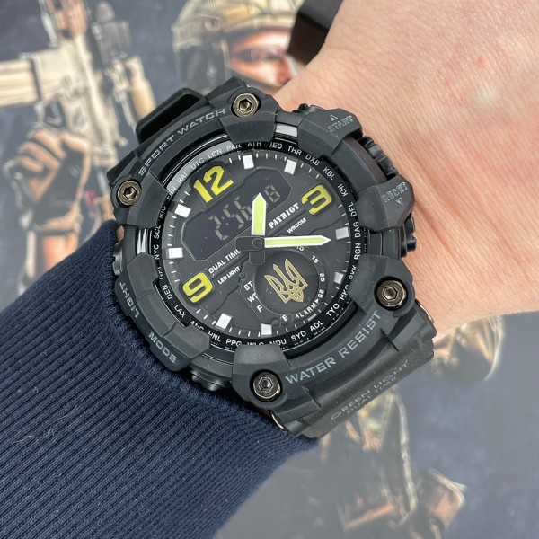 Patriot 004BKUAGD Тризуб золото Чорні + Коробка.