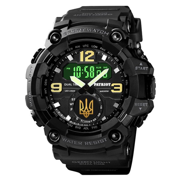 Patriot 004BKUAGD Тризуб золото Чорні + Коробка.