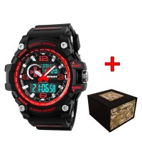 Часы наручные Patriot 012BKRDSU ЗСУ Чорні з червоним + Коробка