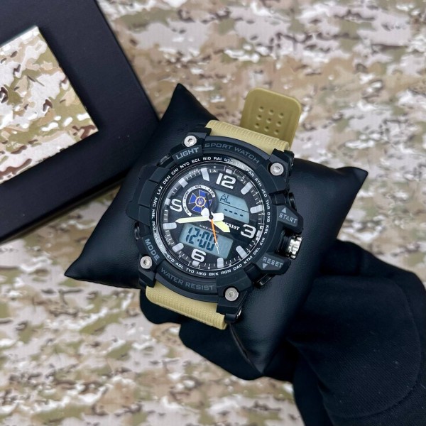 Годинник наручний Patriot 012BKKHSBU СБУ Чорні з хакі + Коробка.