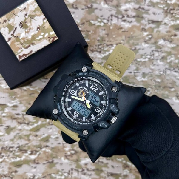 Годинник наручний Patriot 012BKKHTRO ТРО Чорні з хакі + Коробка.