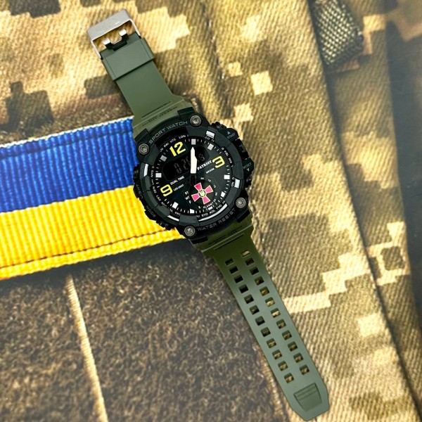 Годинник наручний Patriot 003AGSU ЗСУ Зелені + Коробка.