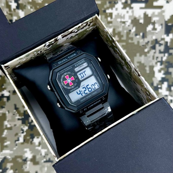 Годинник наручний Patriot 011SISU ЗСУ Чорні + Коробка