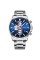 Curren 8368 Silver-Blue-Silver