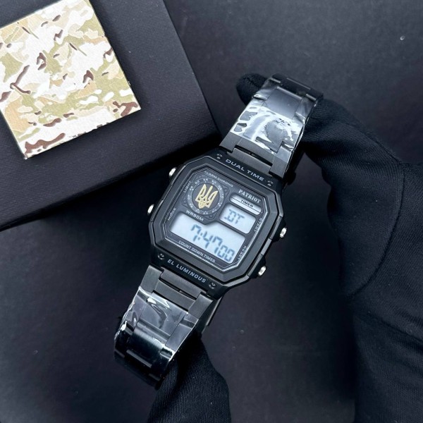Patriot 011BKUAGD Тризуб золото Чорні + Коробка.