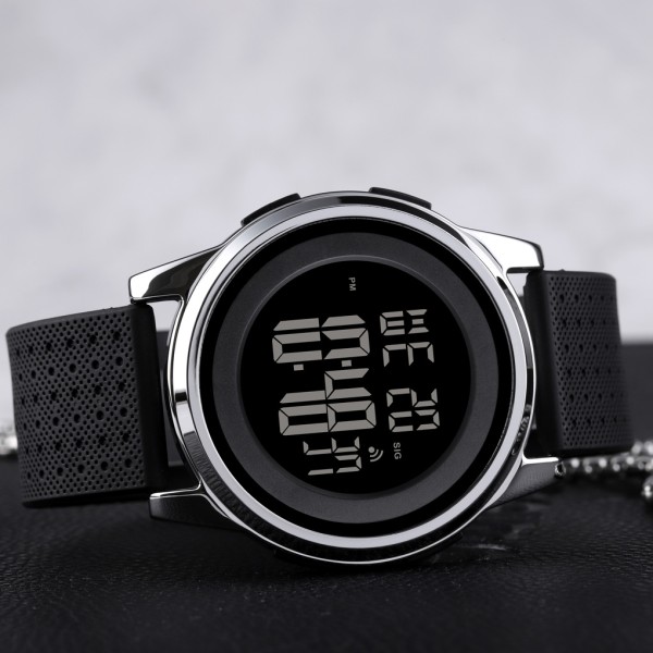 Годинник наручний Skmei 1502SI Black-Silver