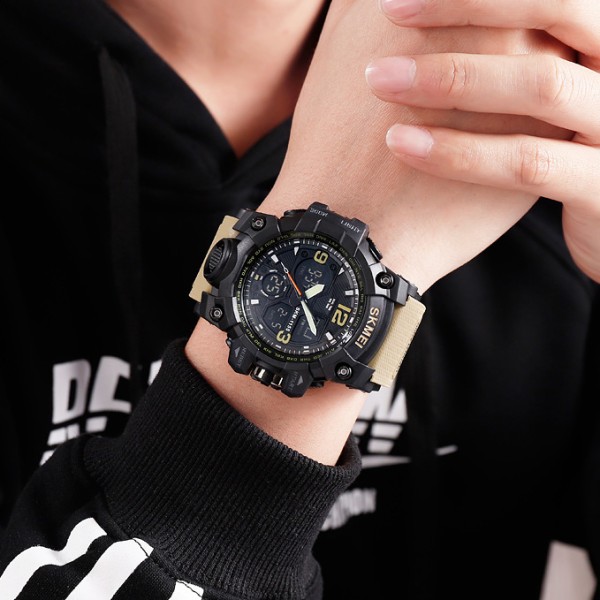 Годинник наручний Skmei 1155 Black-Khaki