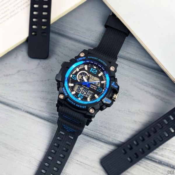 Годинник наручний Skmei 1283 Black-Blue.