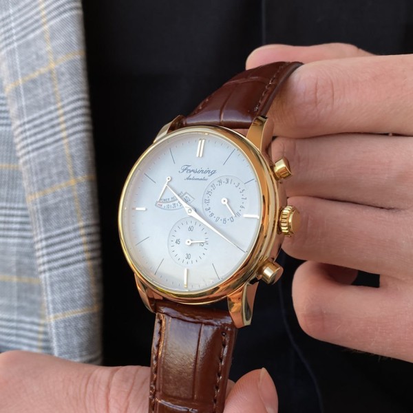 Годинник наручний Forsining 6916 Gold-Black