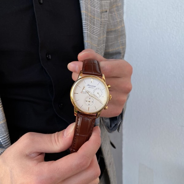 Годинник наручний Forsining 6916 Gold-Black