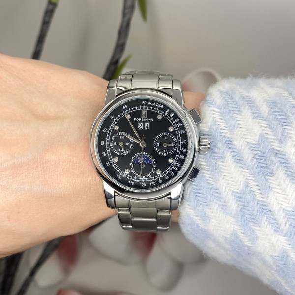 Forsining 6918 Silver-Black