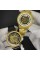 Годинник наручний Forsining 8173 All Black-Gold Leather