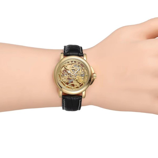 Годинник наручний Forsining 8156 Black-Gold