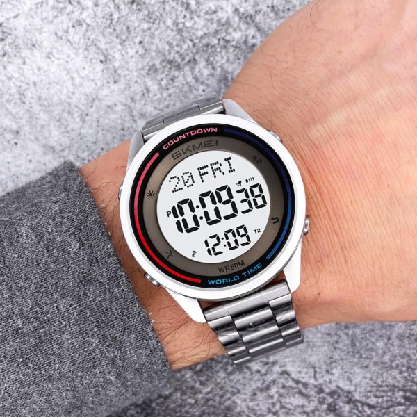 Годинник наручний Skmei 2412SBK Black Steel