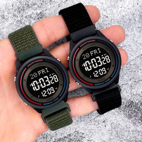 Годинник наручний Skmei 2412NAG Army Green Nylon