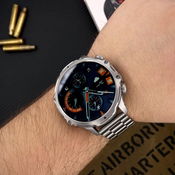 Смарт-годинник Розумний годинник Modfit Tactic Blaze Silver Steel + ремінець в подарунок
