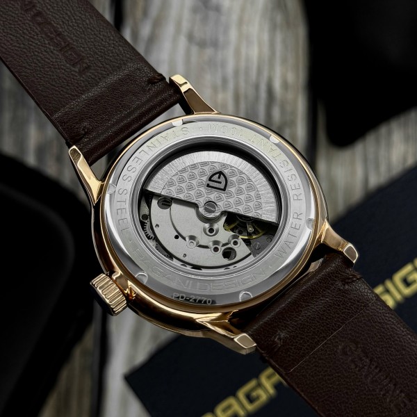 Годинник наручний Pagani Design PD-2770 Gold-Black-Brown