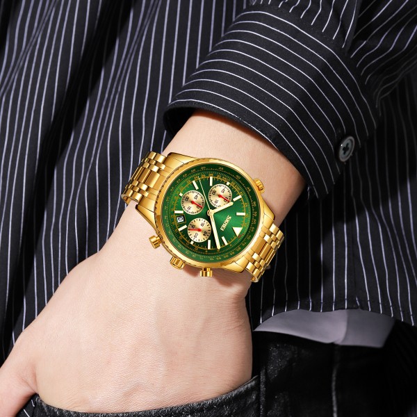 Годинник наручний Skmei 9333GDGN Gold-Green