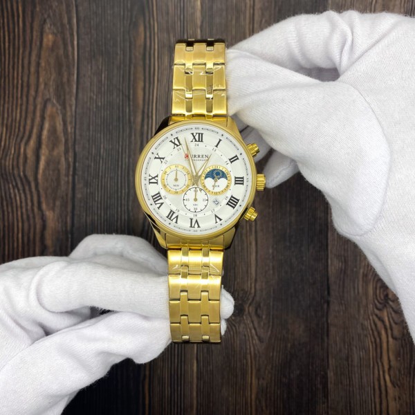 Годинник наручний Curren 8427 Gold-White